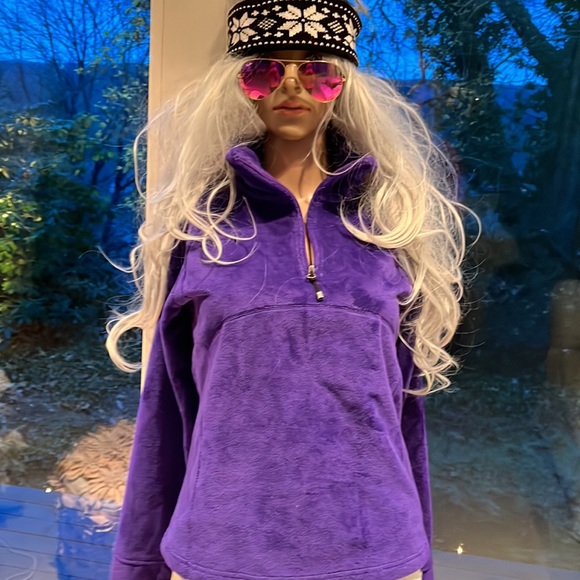 Obermeyer Vintage Ski Pullover 1/4 Zippered Purple - Picture 4 of 4